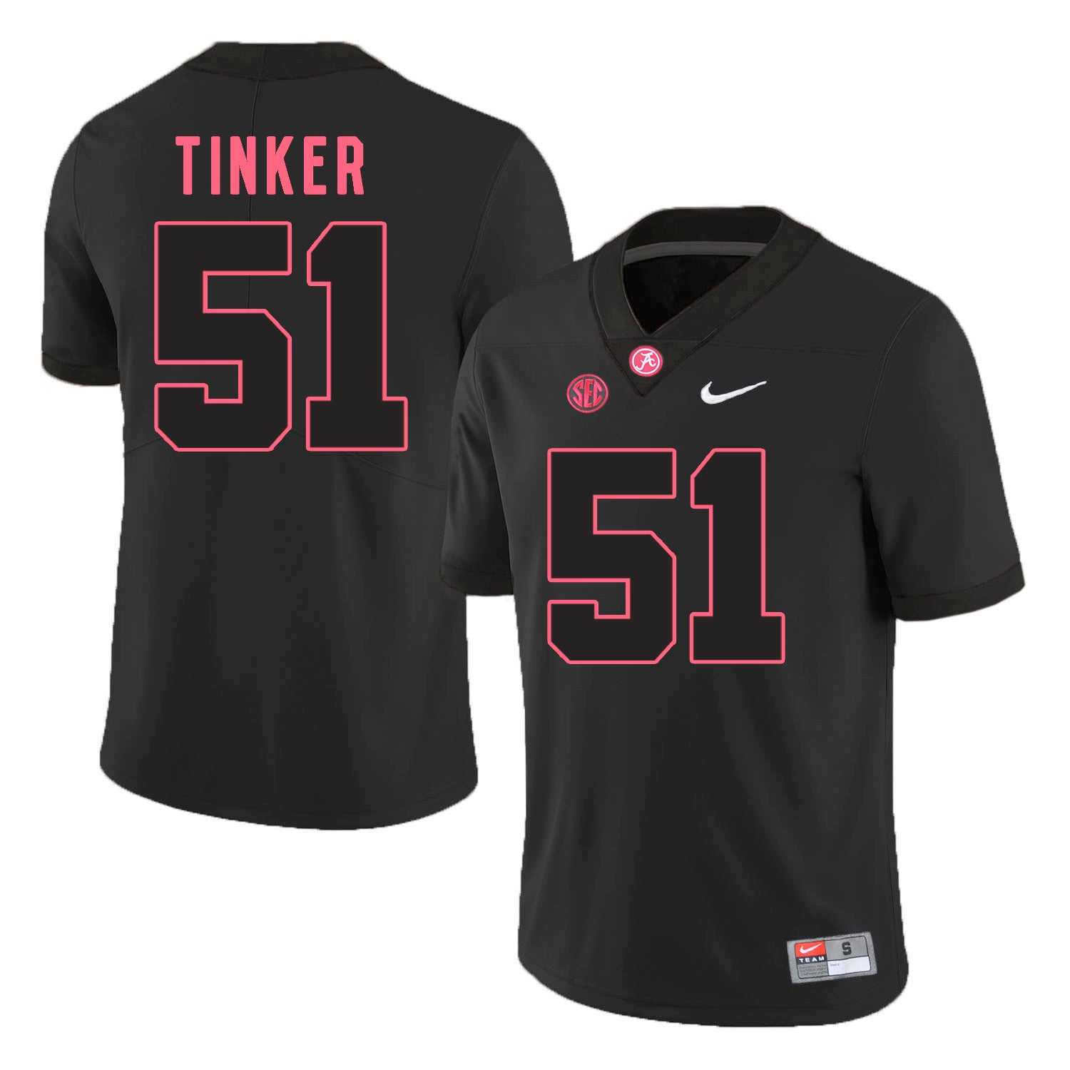 Carson Tinker Alabama Crimson Tide black jersey