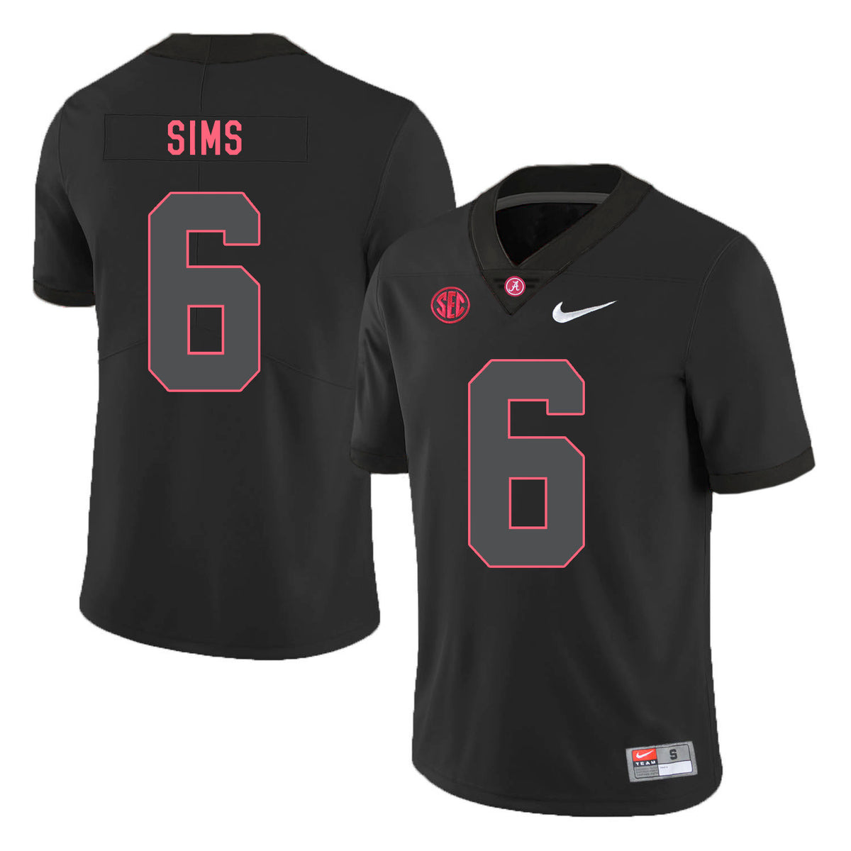 Blake Sims Alabama Crimson Tide black Shadow jersey