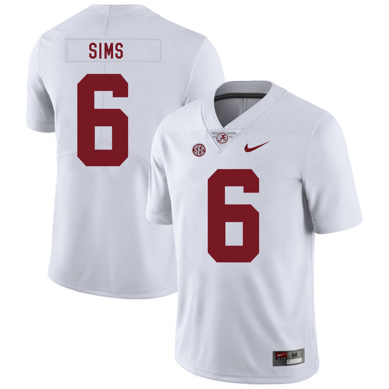 Blake Sims Alabama Crimson Tide white jersey
