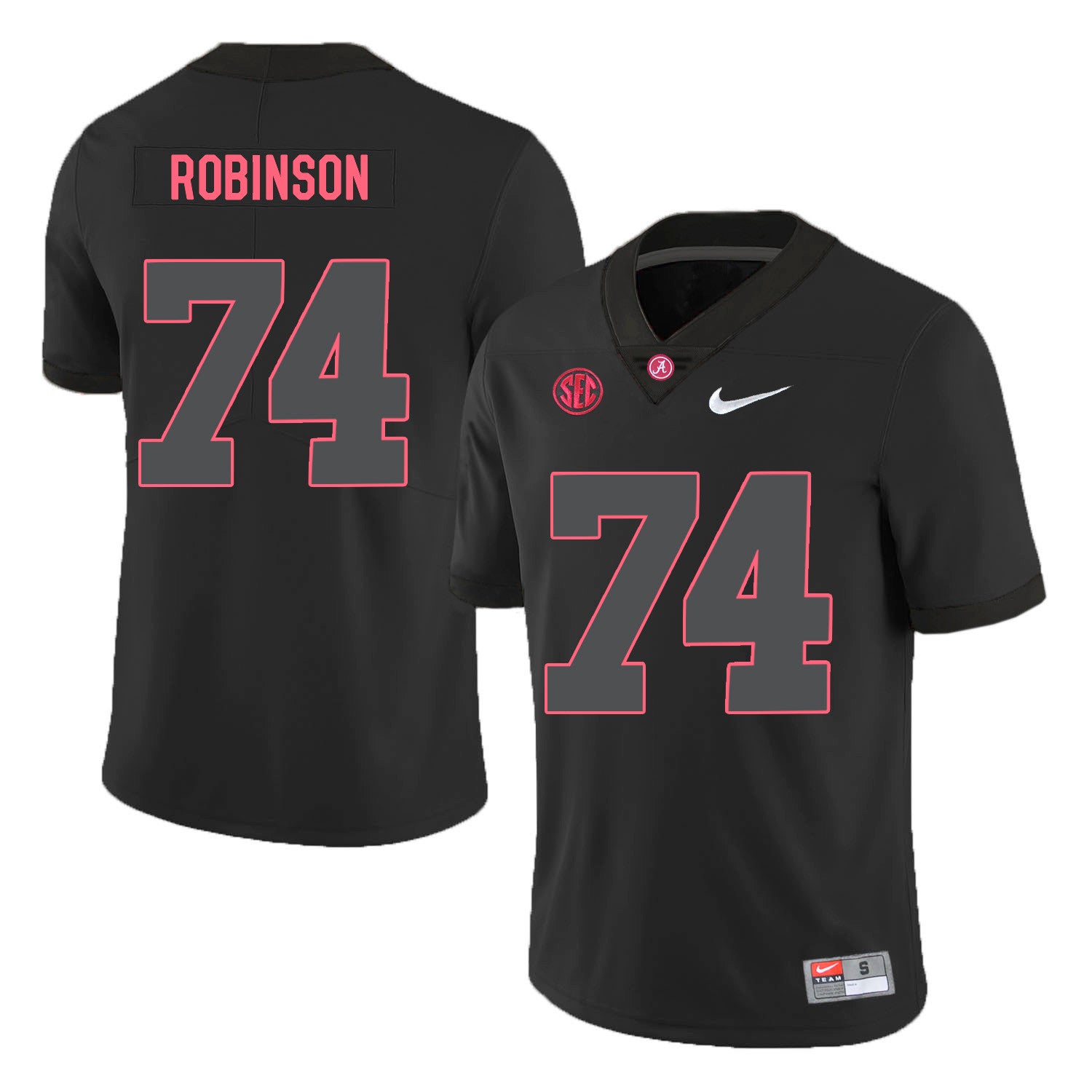 Cam Robinson Alabama Crimson Tide black Shadow jersey