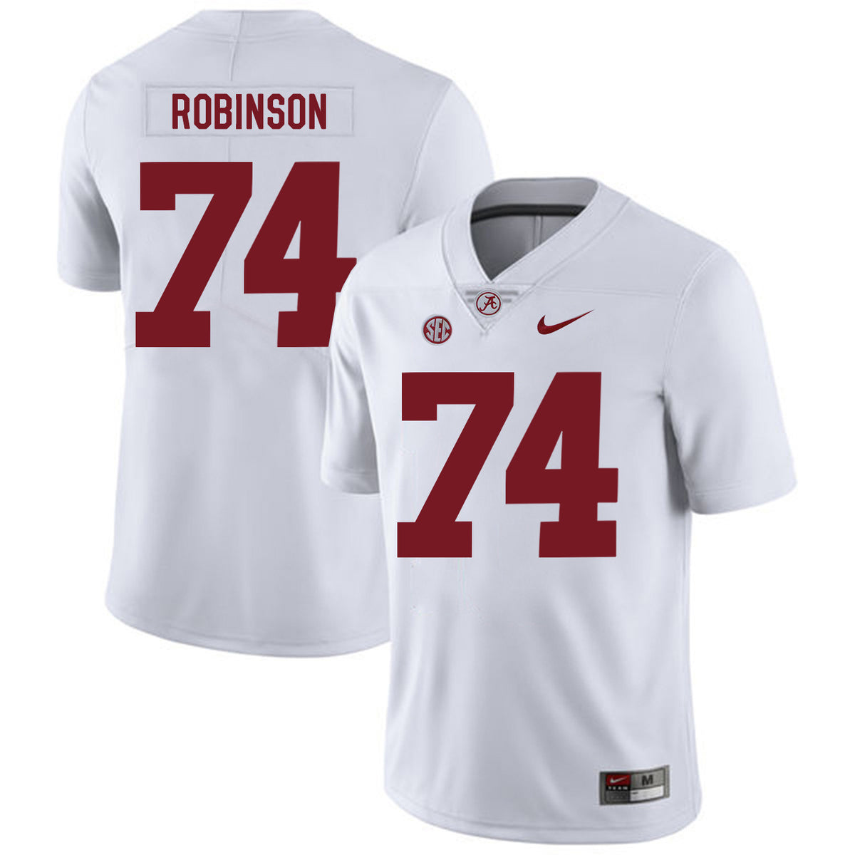 Cam Robinson Alabama Crimson Tide white jersey