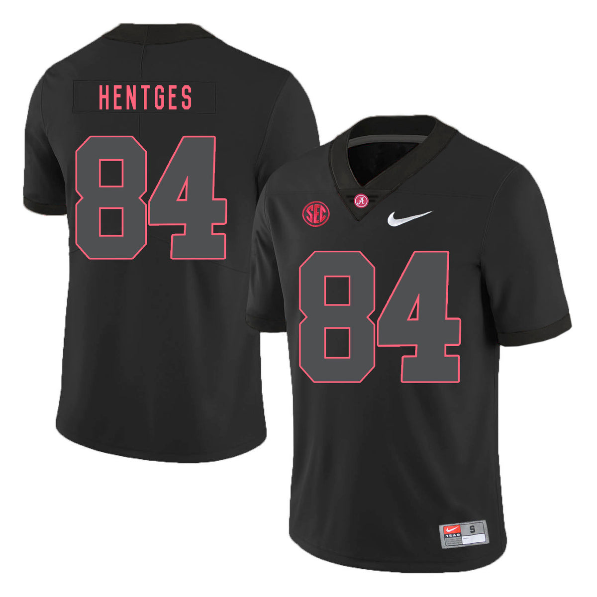 Hale Hentges Alabama Crimson Tide black Shadow jersey