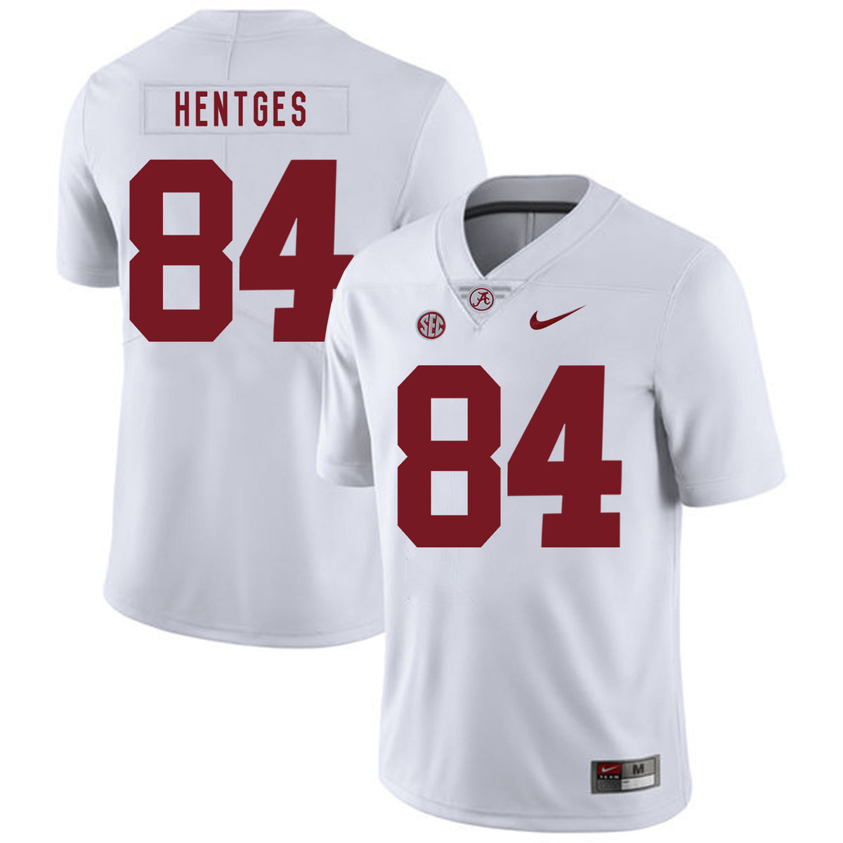 Hale Hentges Alabama Crimson Tide white jersey