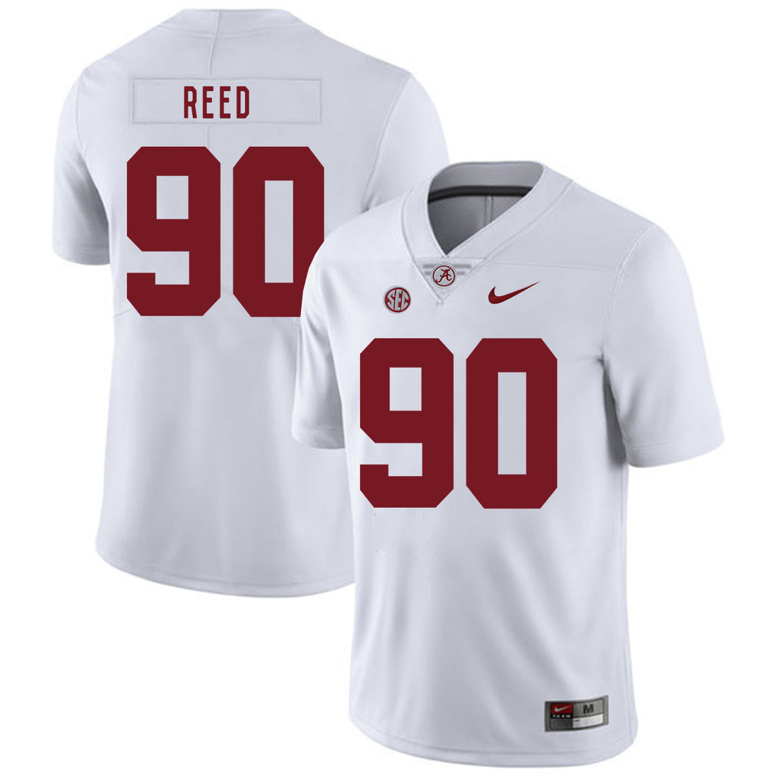 Jarran Reed Alabama Crimson Tide white jersey