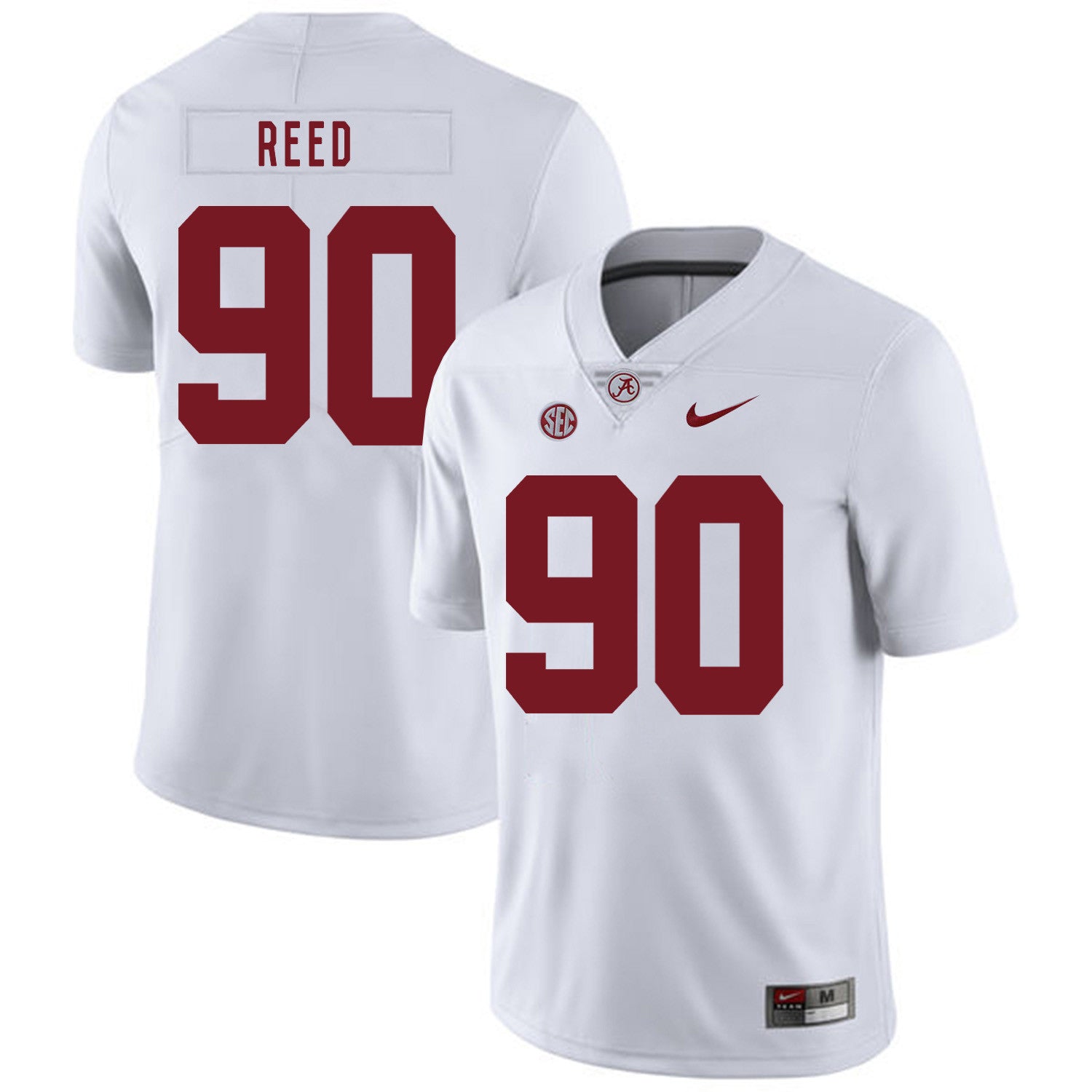 Jarran Reed Alabama Crimson Tide white jersey