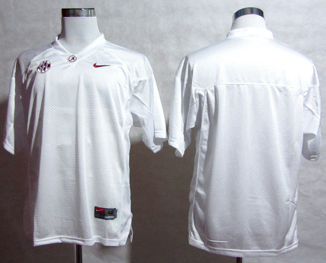Custom Alabama Crimson Tide white jersey