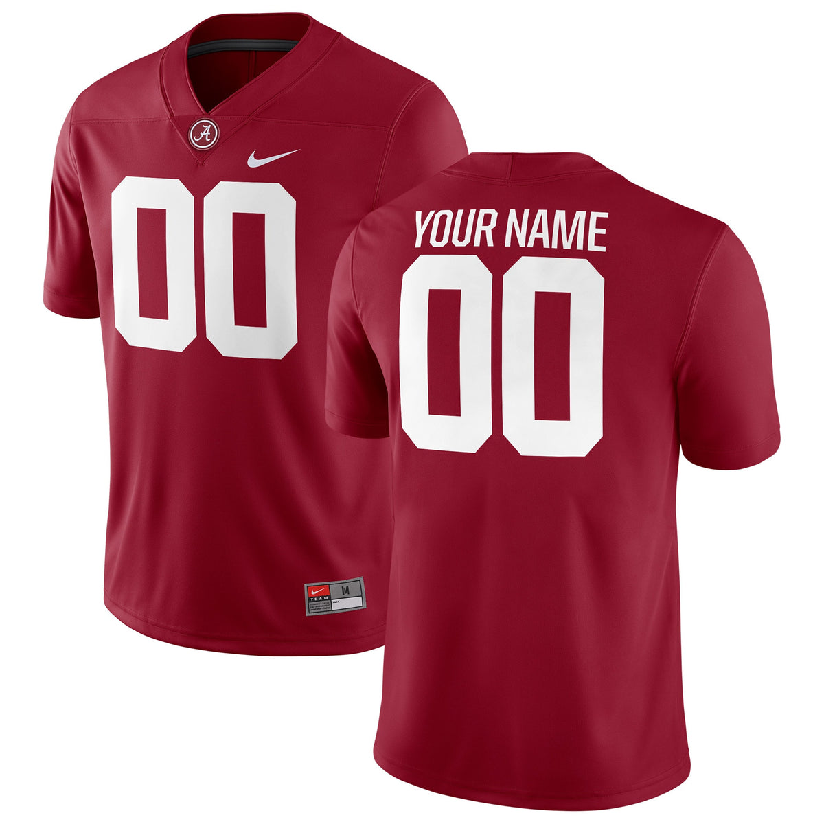 Custom Alabama Crimson Tide crimson jersey