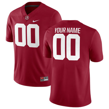 Custom Alabama Crimson Tide crimson jersey
