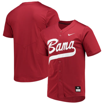 Full-button Softball Alabama Crimson Tide crimson jersey