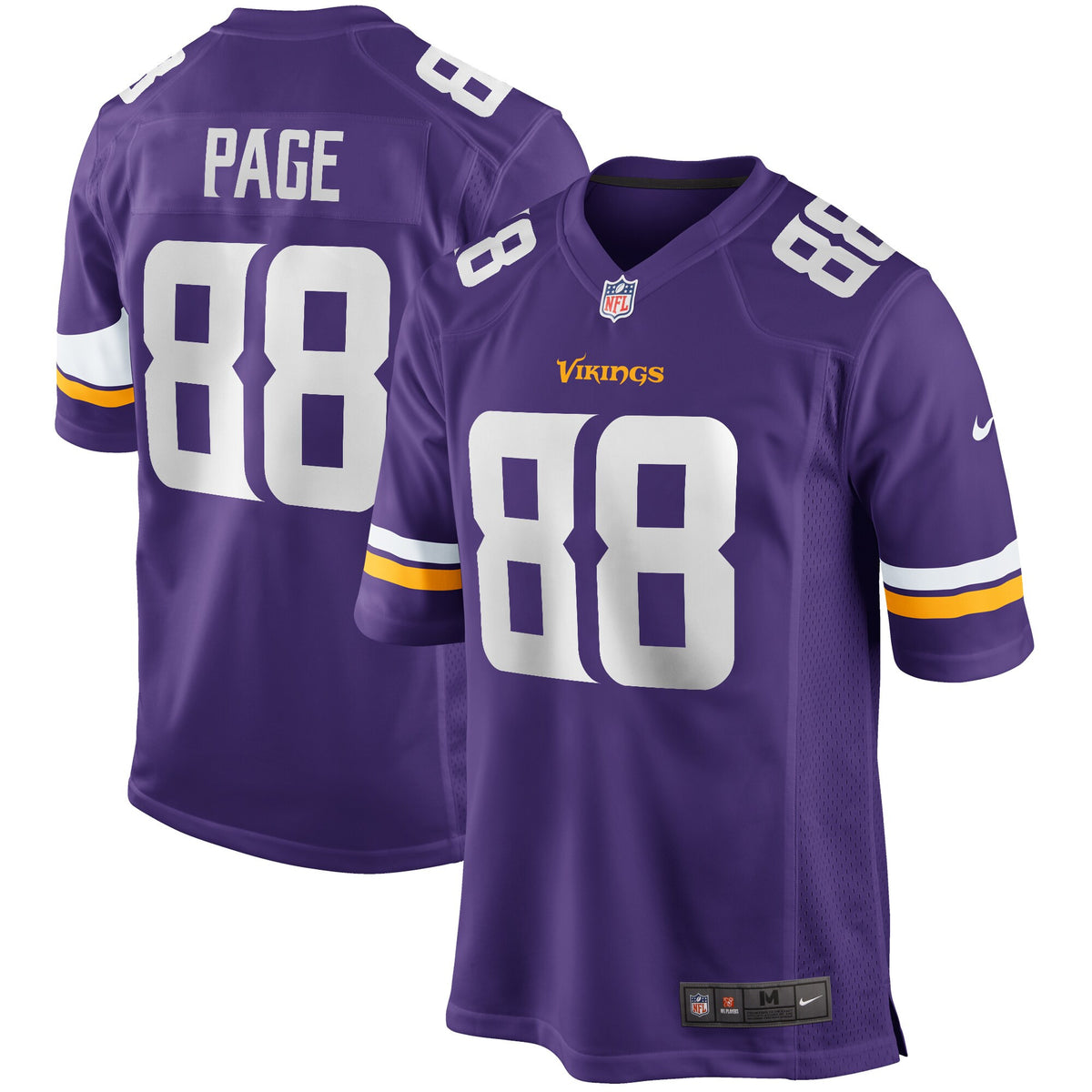 Alan Page Minnesota Vikings purple Game jersey