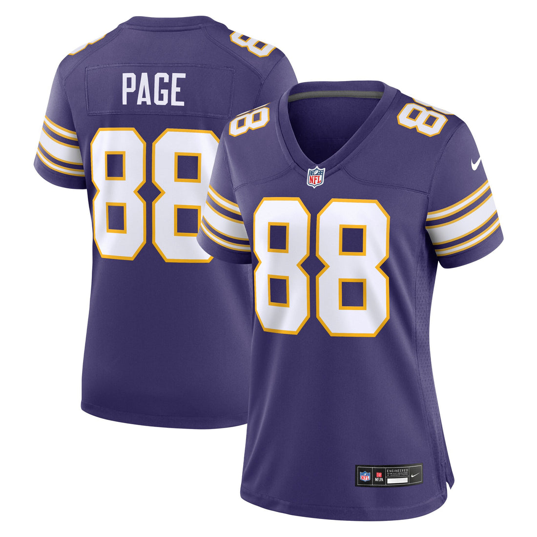 Alan Page Minnesota Vikings purple Classic jersey