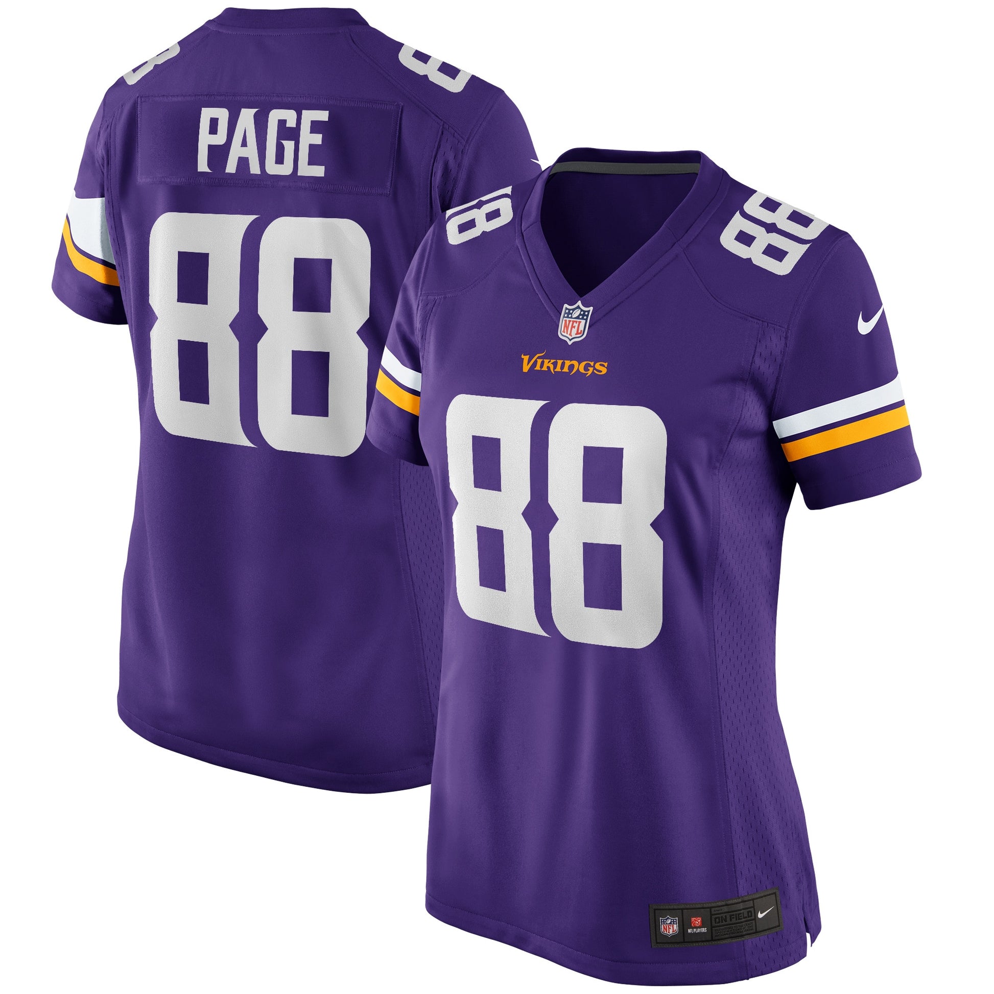 Alan Page Minnesota Vikings purple Game jersey