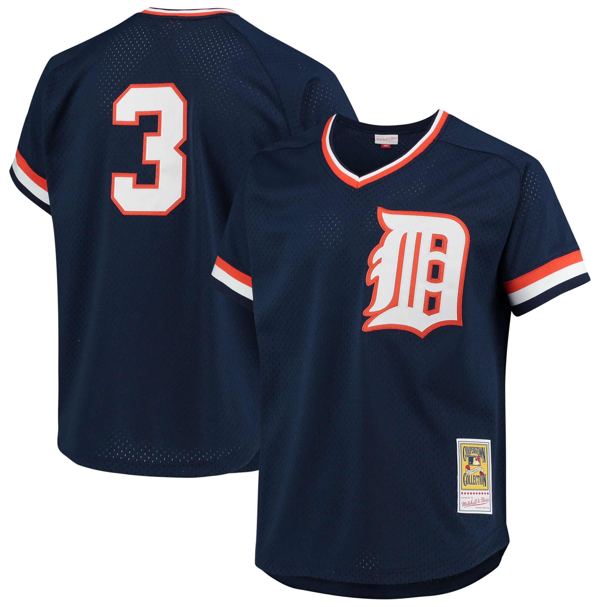 Alan Trammell Detroit Tigers navy Cooperstown jersey