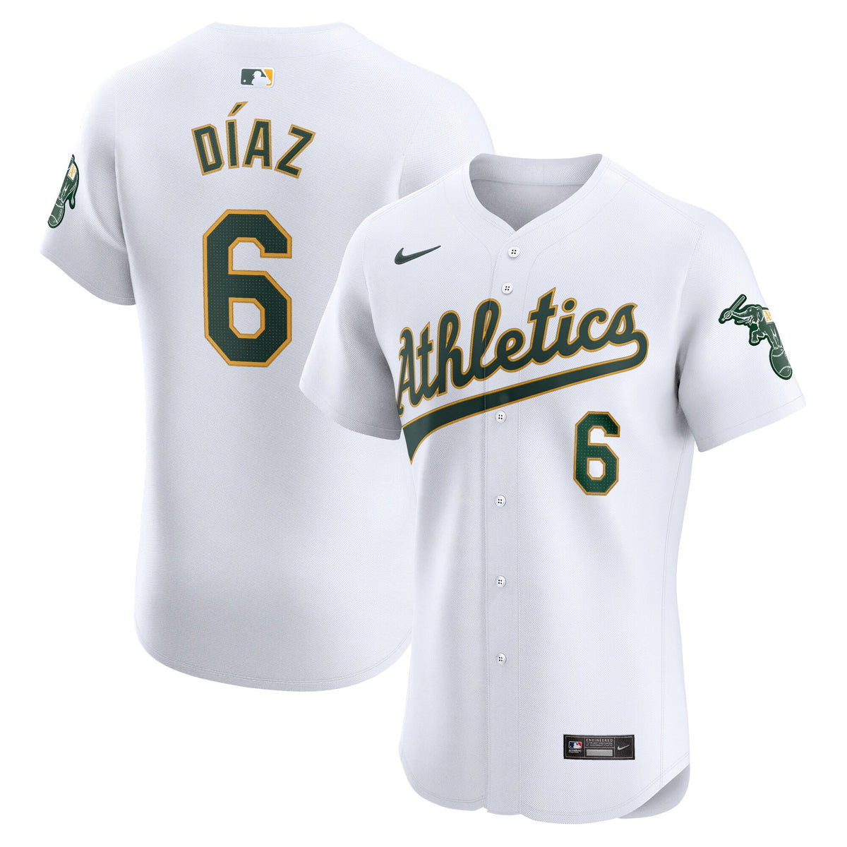 Aledmys Diaz Oakland Athletics white Elite jersey
