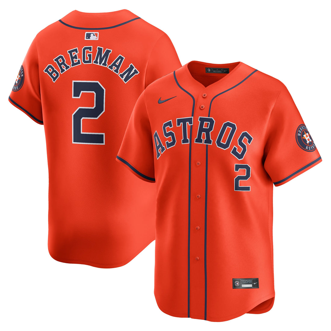 Alex Bregman Houston Astros orange Limited jersey
