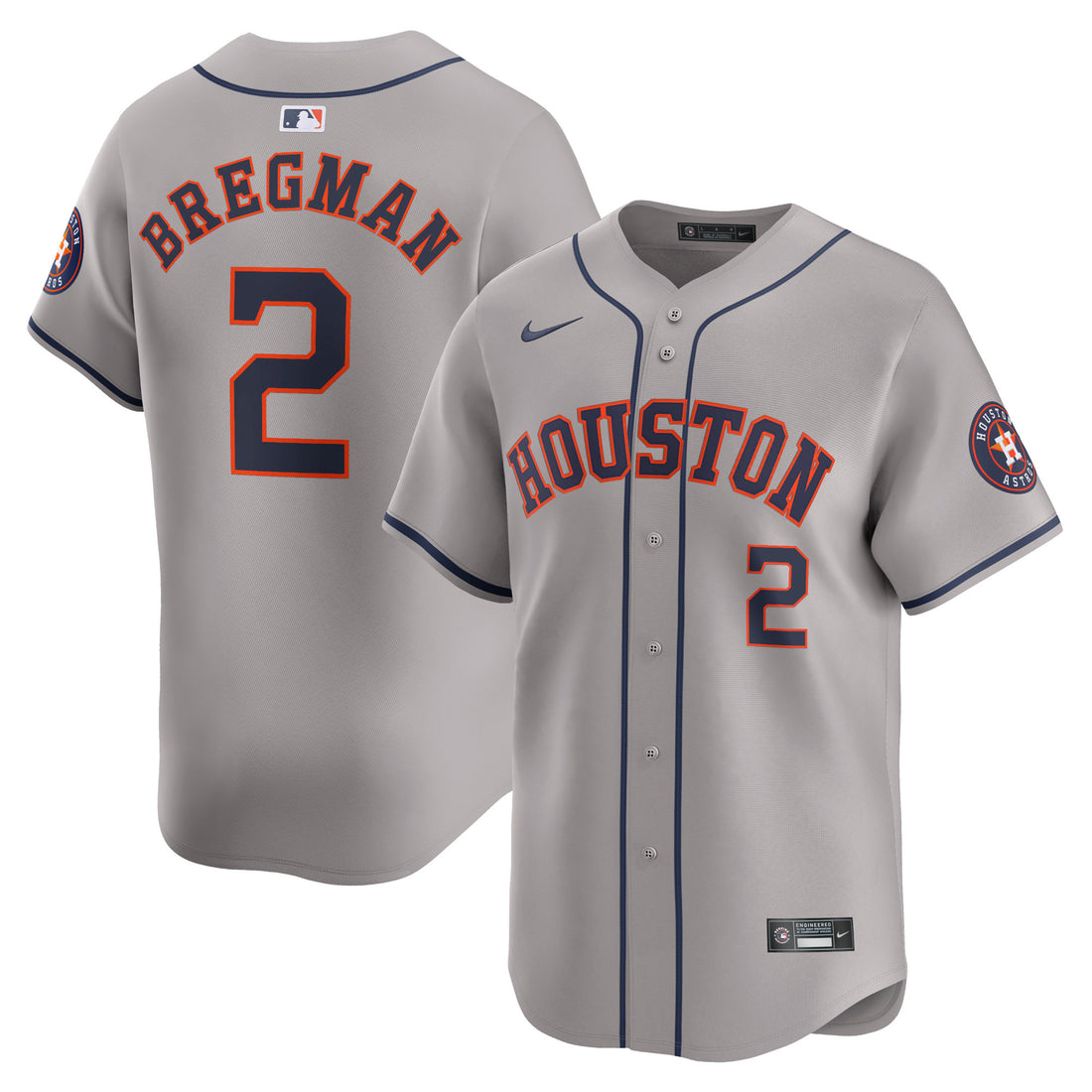 Alex Bregman Houston Astros gray Limited jersey