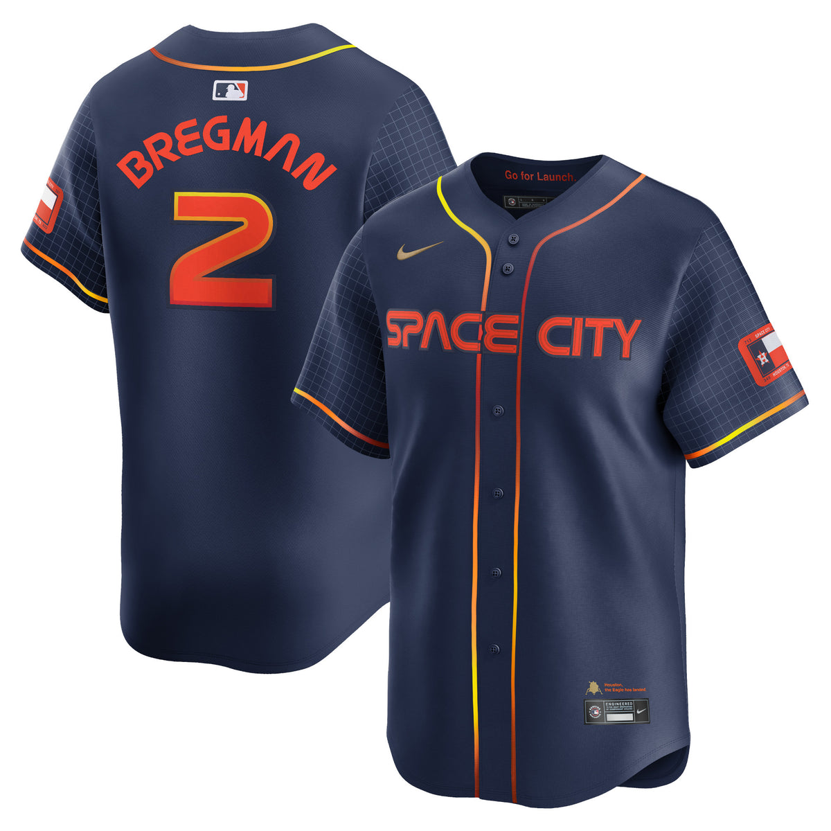 Alex Bregman Houston Astros navy City Connect jersey