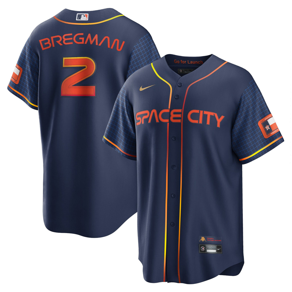Alex Bregman Houston Astros navy City Connect jersey