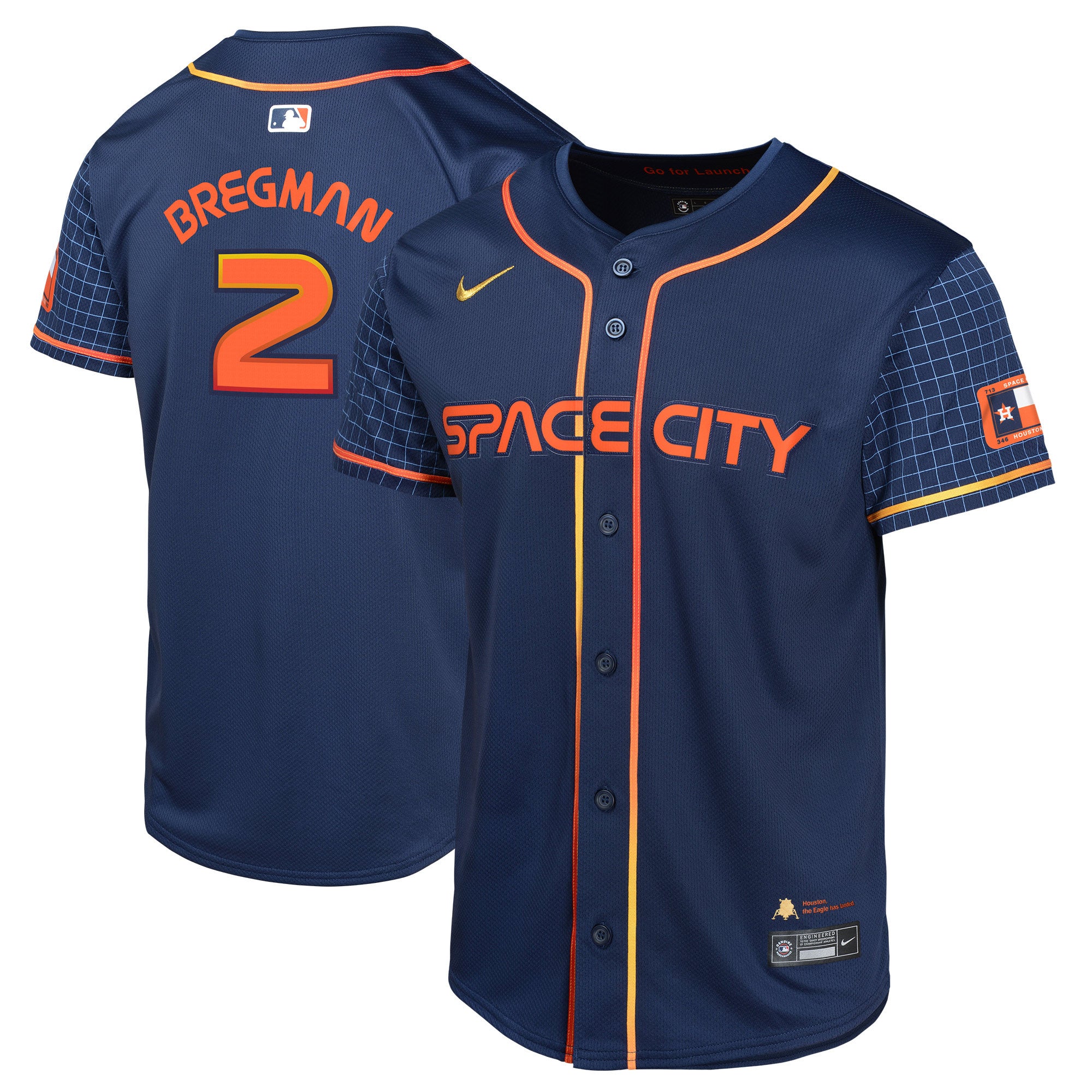 Alex Bregman Houston Astros navy City Connect jersey