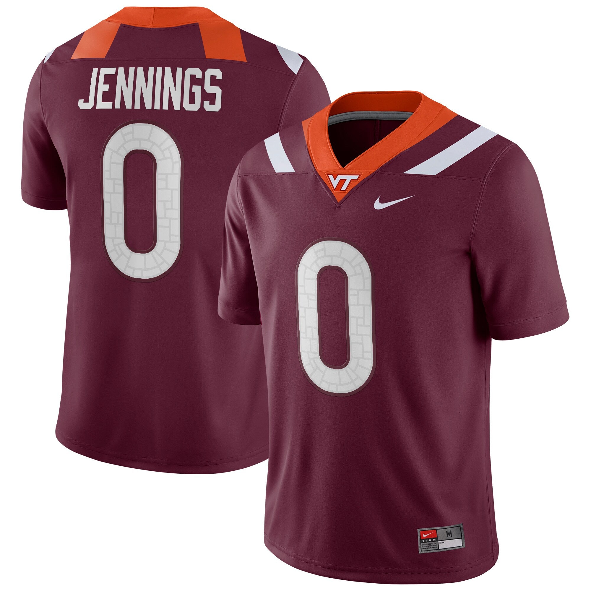 Ali Jennings Virginia Tech Hokies maroon jersey