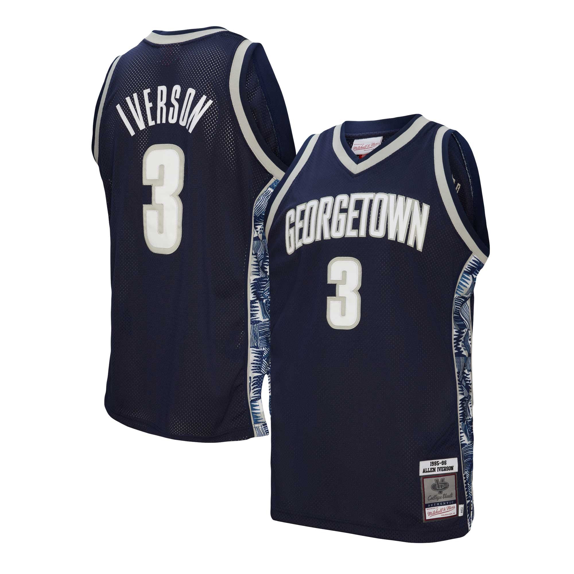Allen Iverson Georgetown Hoyas navy jersey
