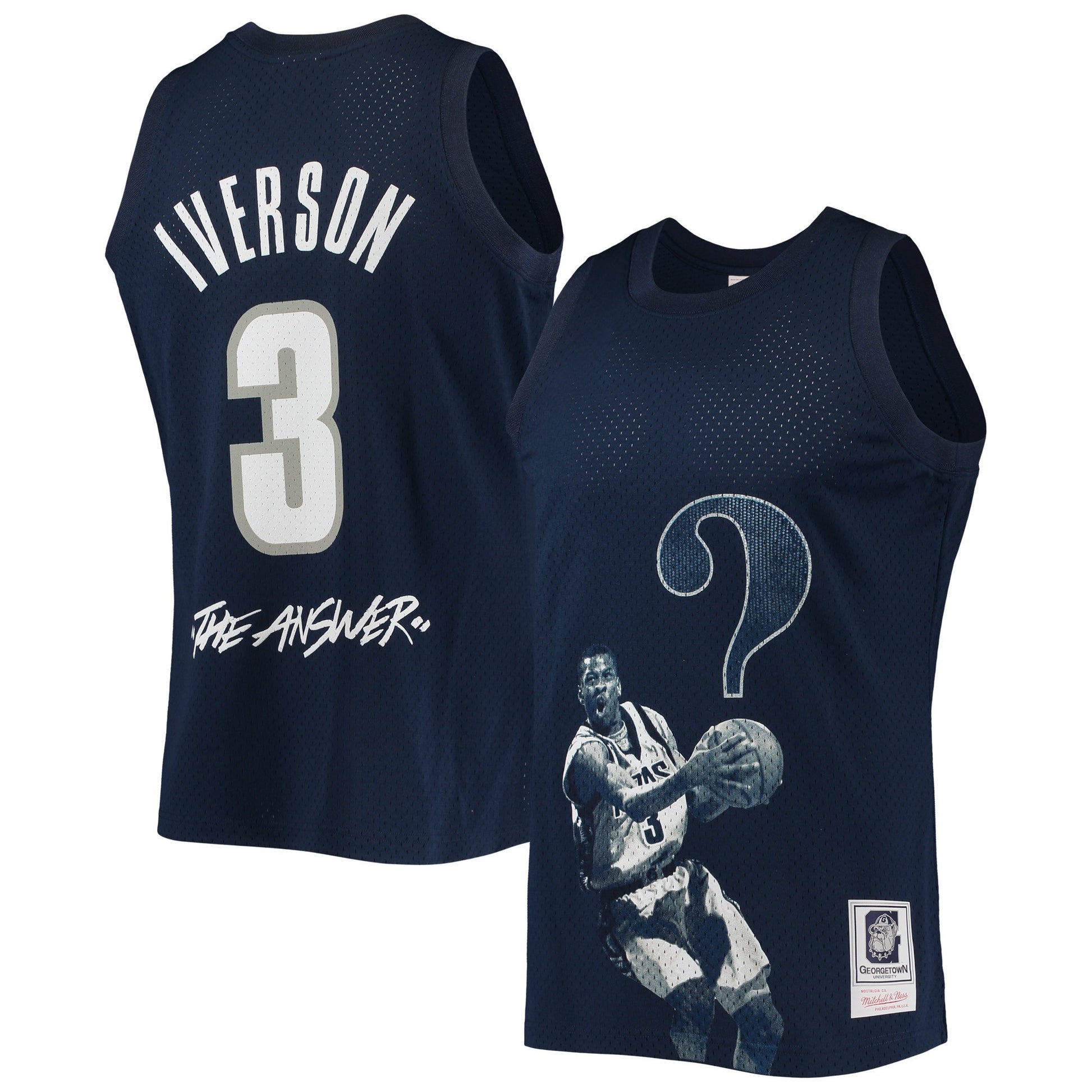 Allen Iverson The Answer Georgetown Hoyas navy jersey