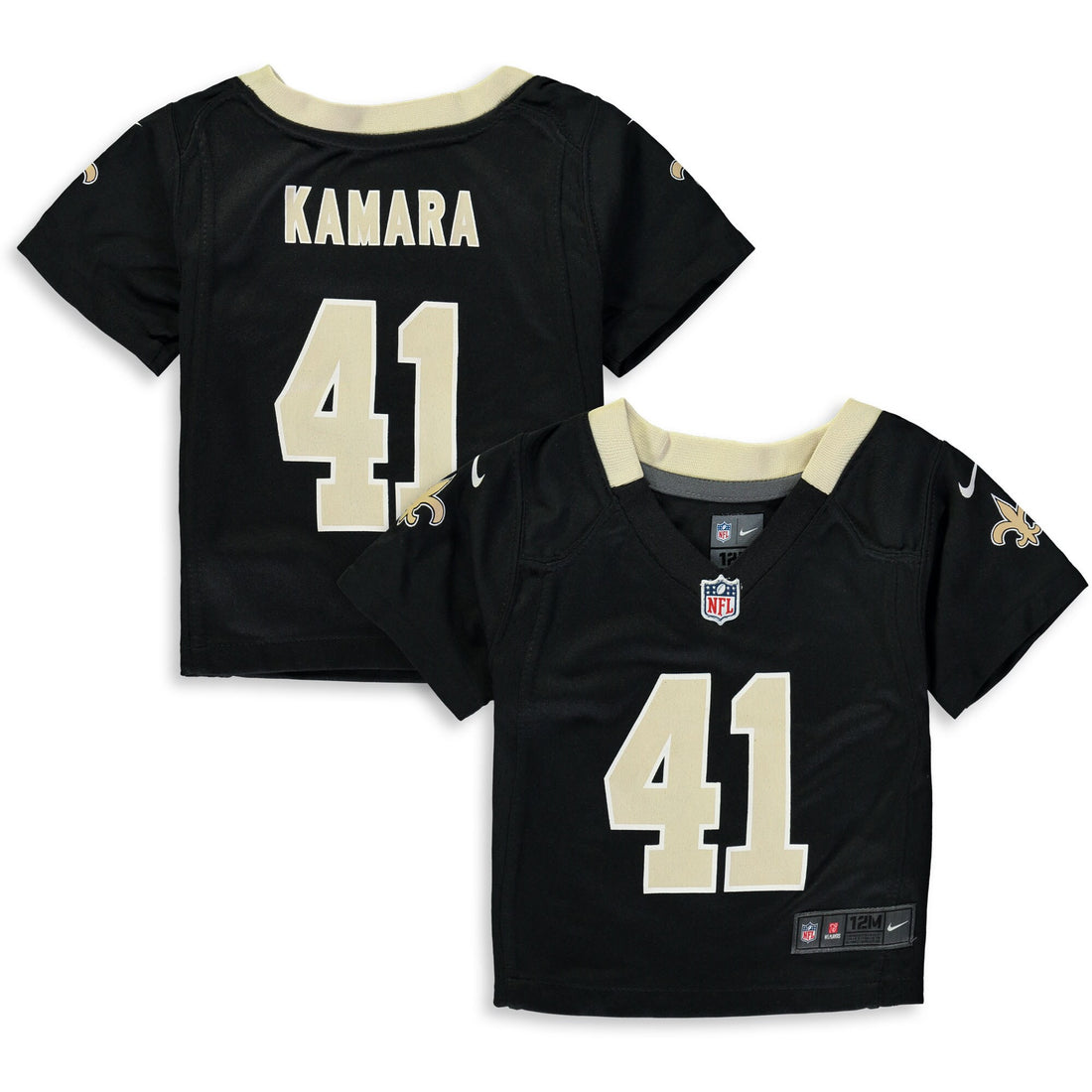 Alvin Kamara New Orleans Saints black jersey