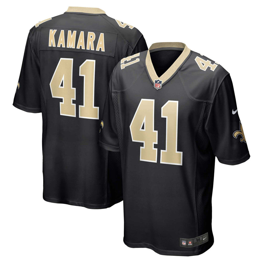 Alvin Kamara New Orleans Saints black jersey