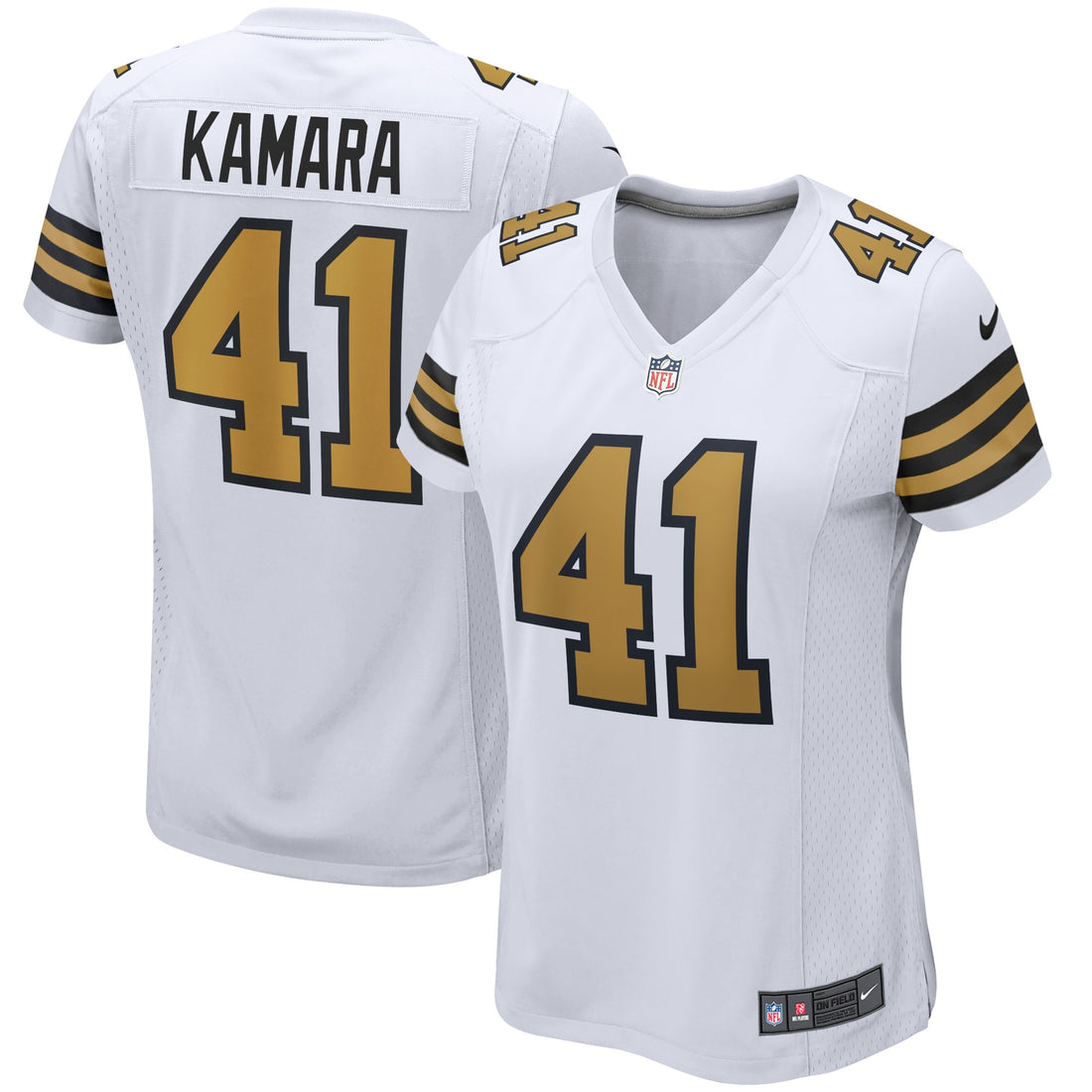 Alvin Kamara New Orleans Saints white Game jersey