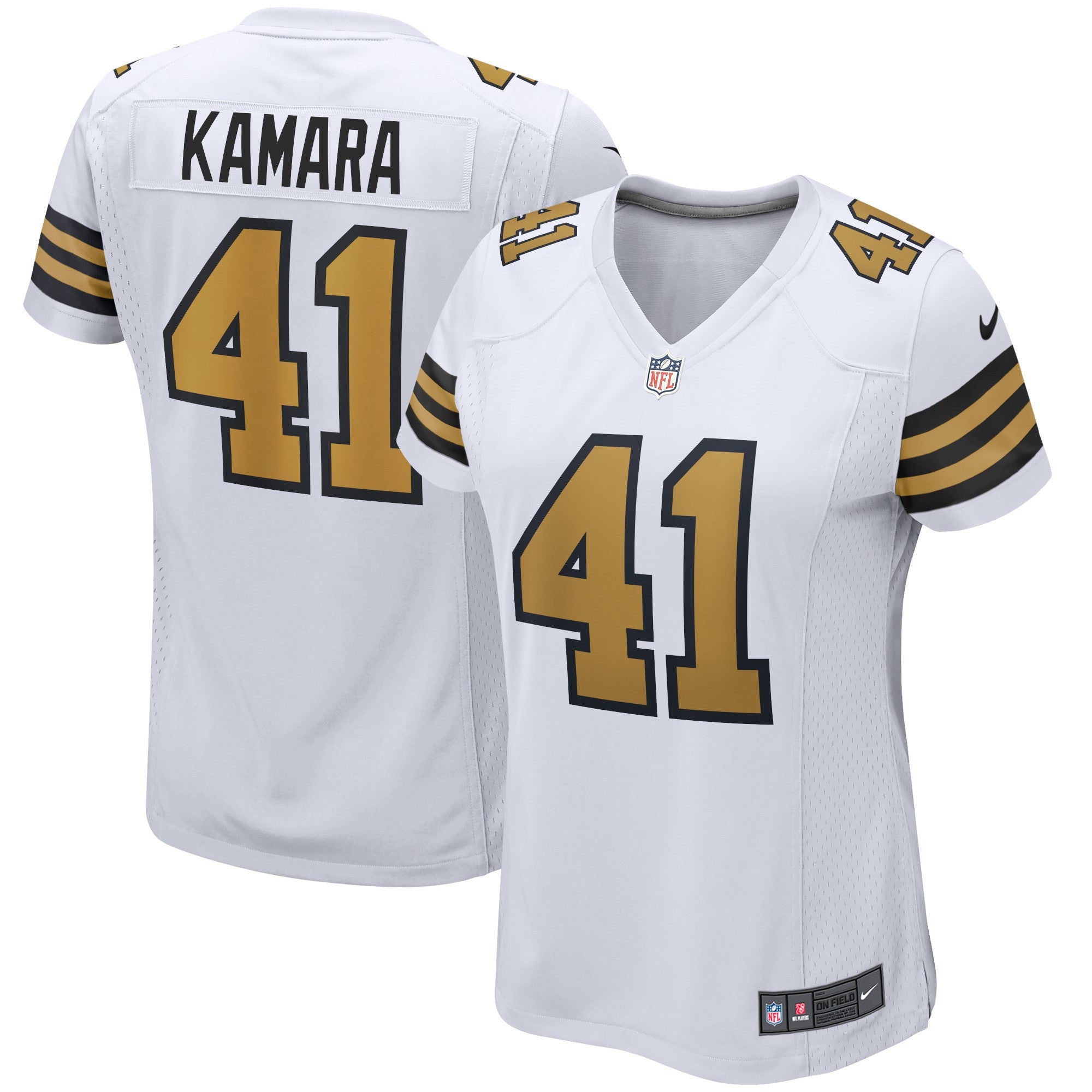 Alvin Kamara New Orleans Saints white Game jersey