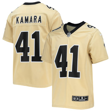 Alvin Kamara New Orleans Saints gold jersey