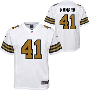Alvin Kamara New Orleans Saints white jersey
