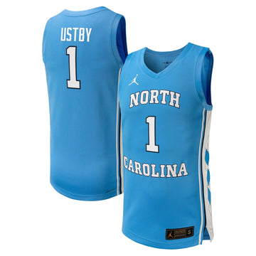 Alyssa Ustby Jordan Brand Carolina North Carolina Tar Heels blue jersey