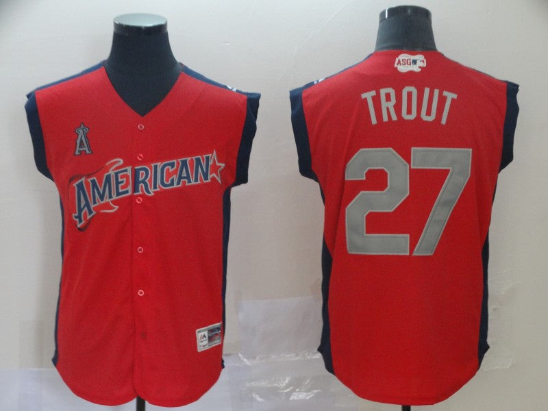 Mike Trout American League All-Star red All-Star jersey