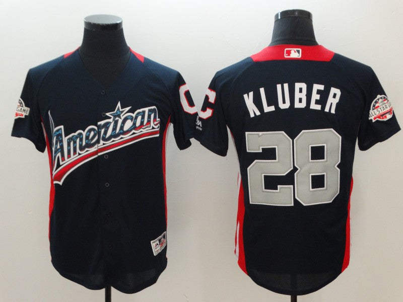 Corey Kluber American League All-Star navy All-Star jersey
