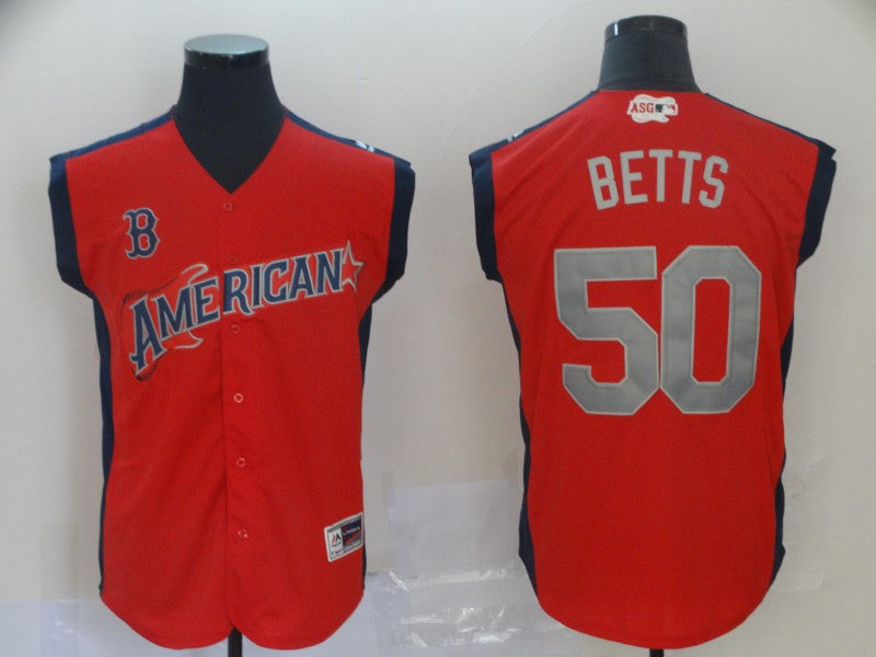 Mookie Betts American League All-Star red Game jersey