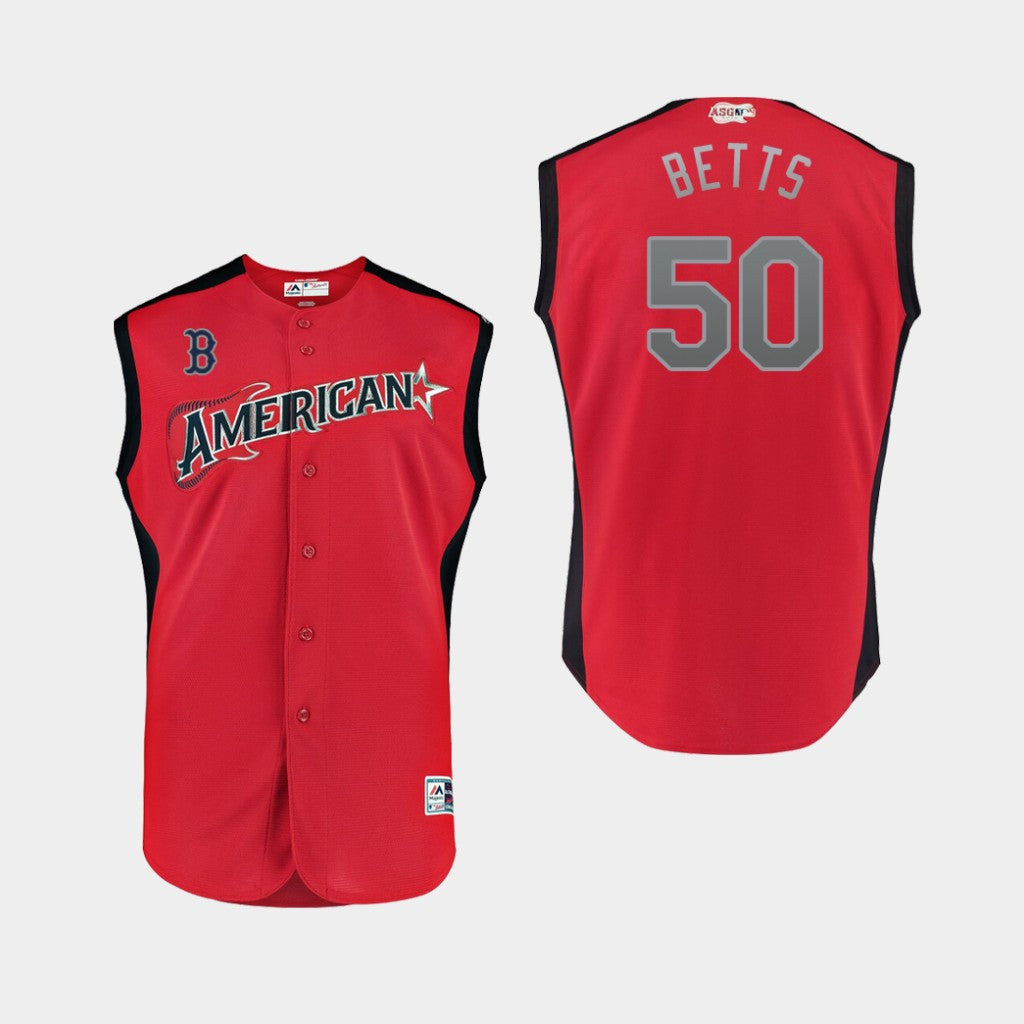 Mookie Betts American League All-Star red All-Star jersey