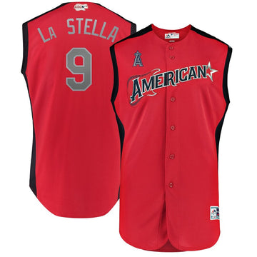 Tommy La Stella American League All-Star red All-Star jersey