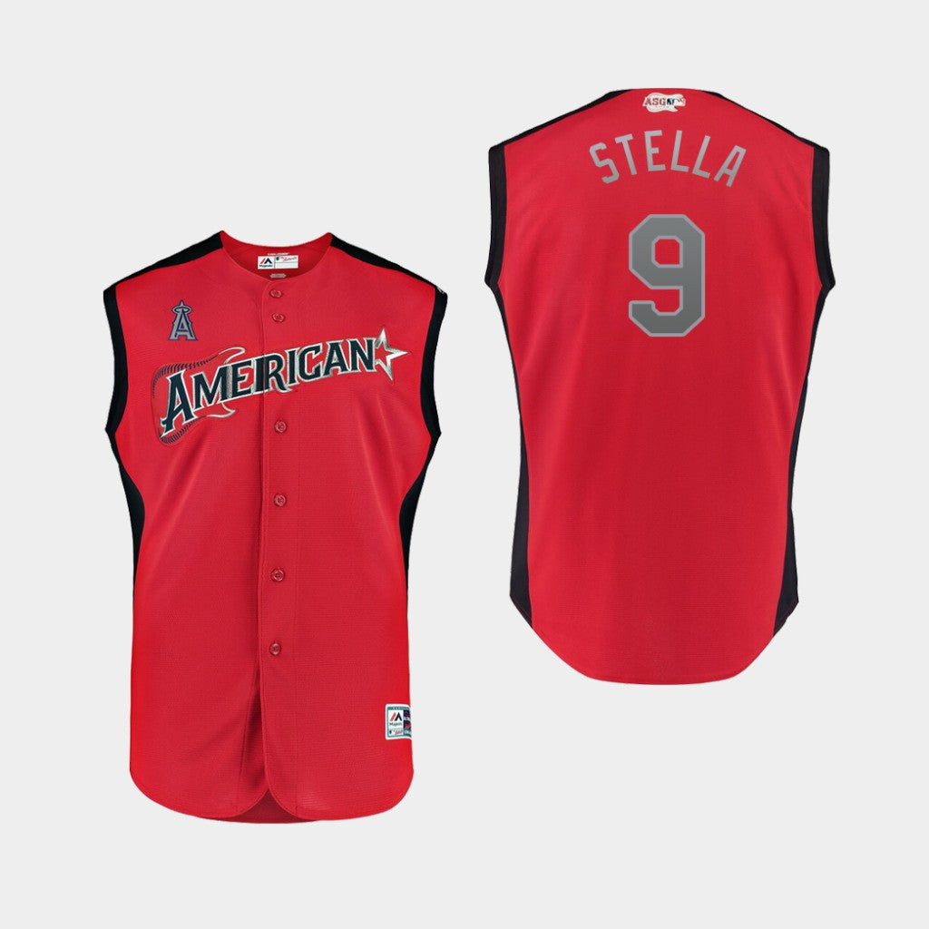 Tommy La Stella American League All-Star red All-Star jersey