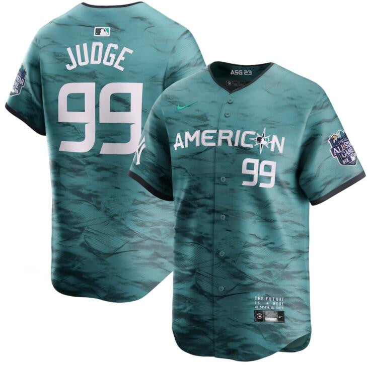 Aaron Judge American League All-Star teal All-Star jersey
