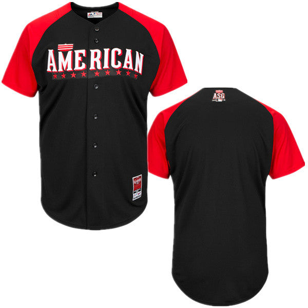 Custom American League All-Star black jersey