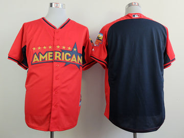Custom American League All-Star red jersey