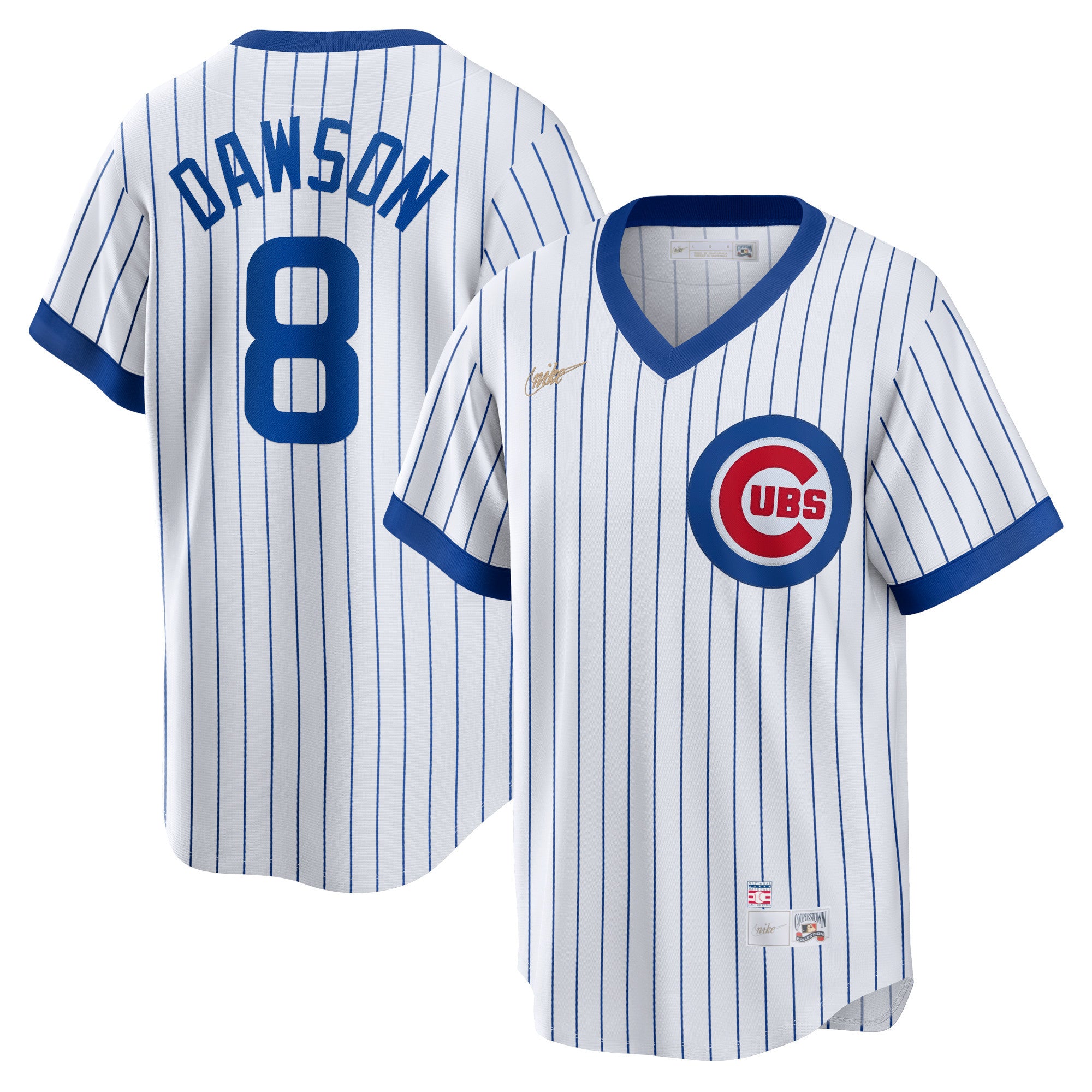 Andre Dawson Chicago Cubs white Cooperstown jersey