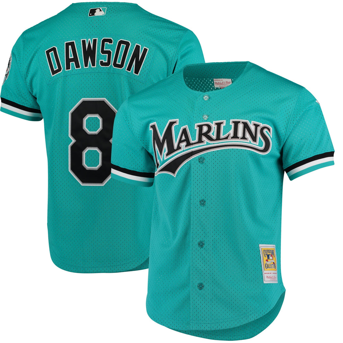 Andre Dawson Miami Marlins teal Cooperstown jersey