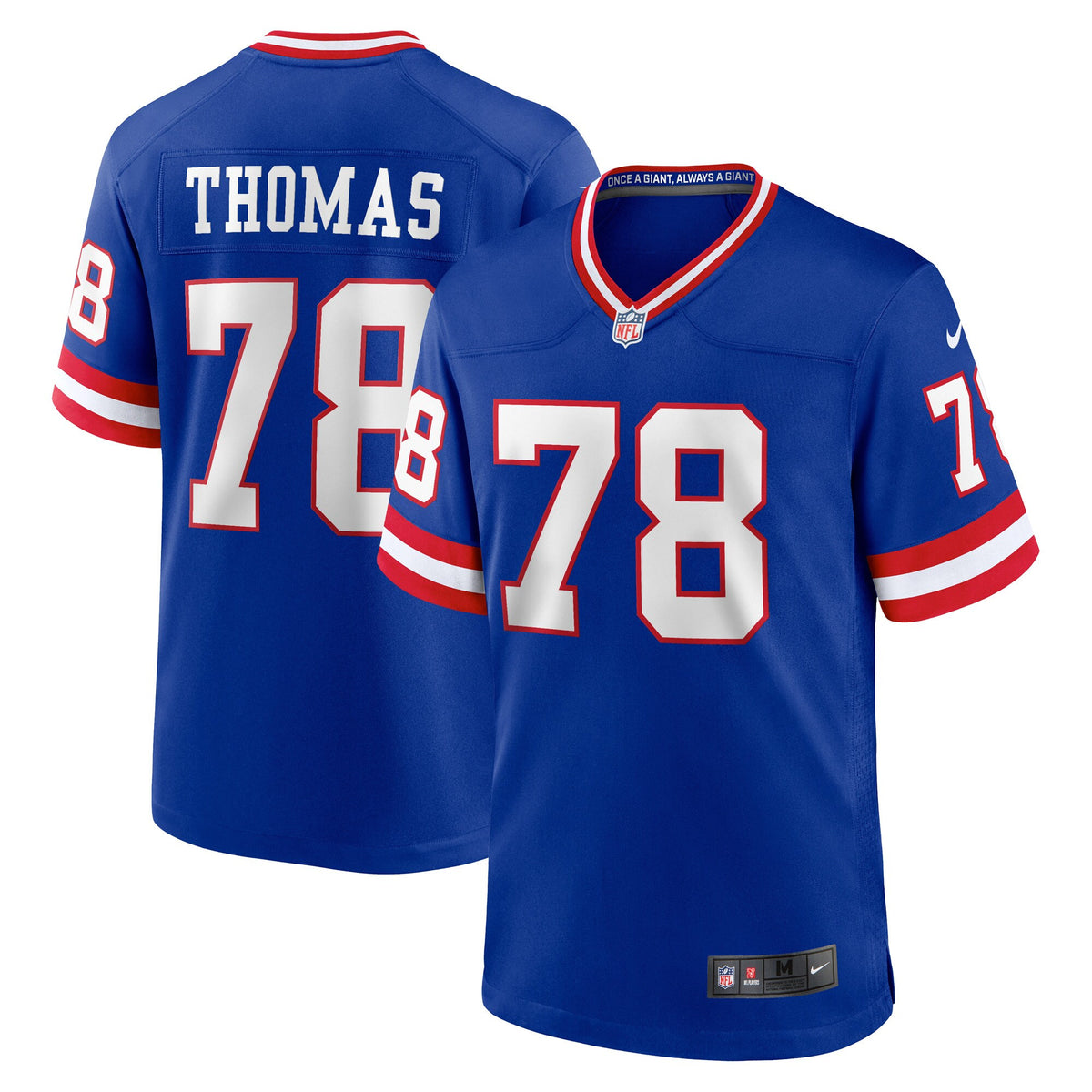 Andrew Thomas New York Giants royal Classic jersey