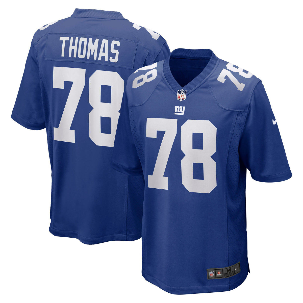 Andrew Thomas New York Giants royal jersey