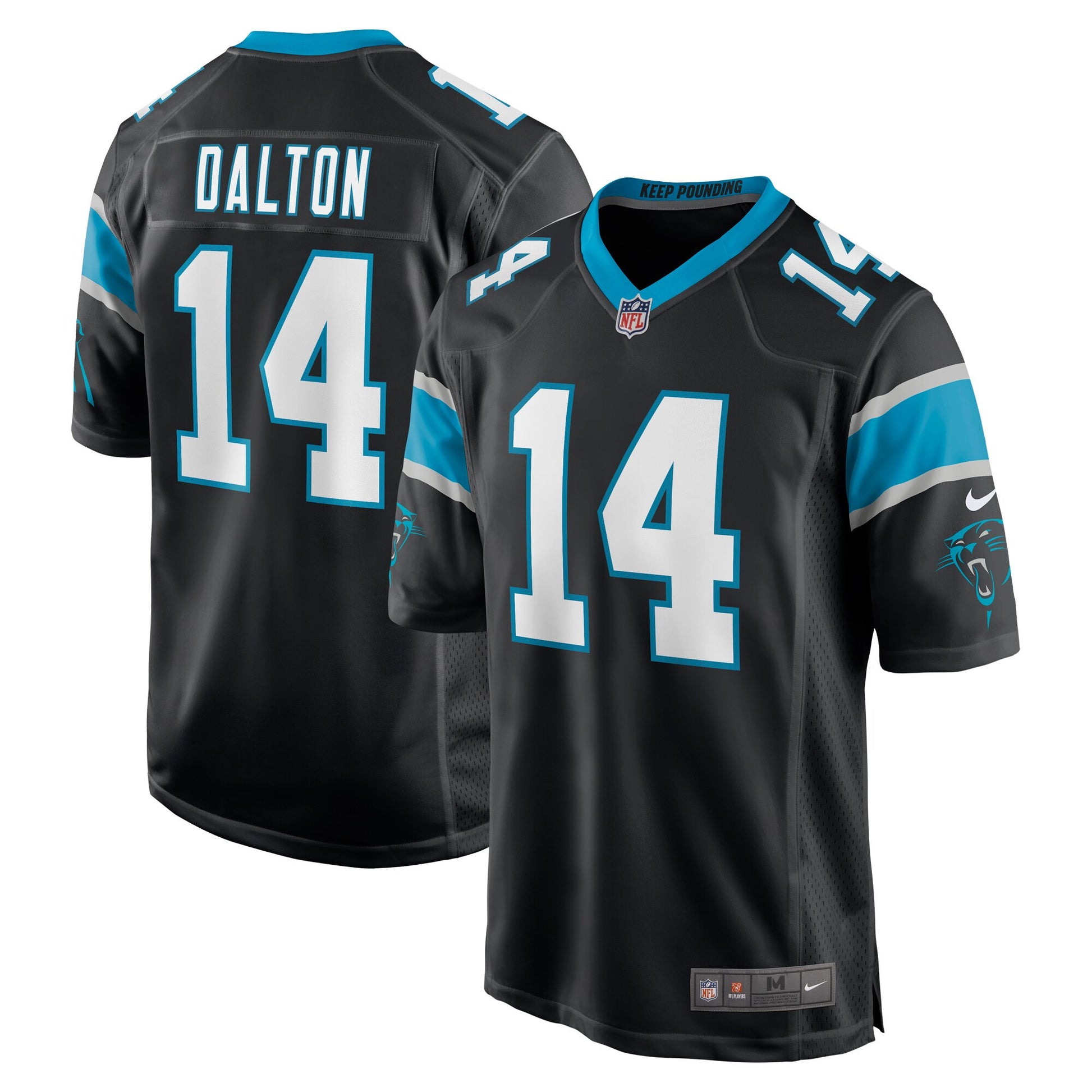 Andy Dalton Carolina Panthers black Game jersey