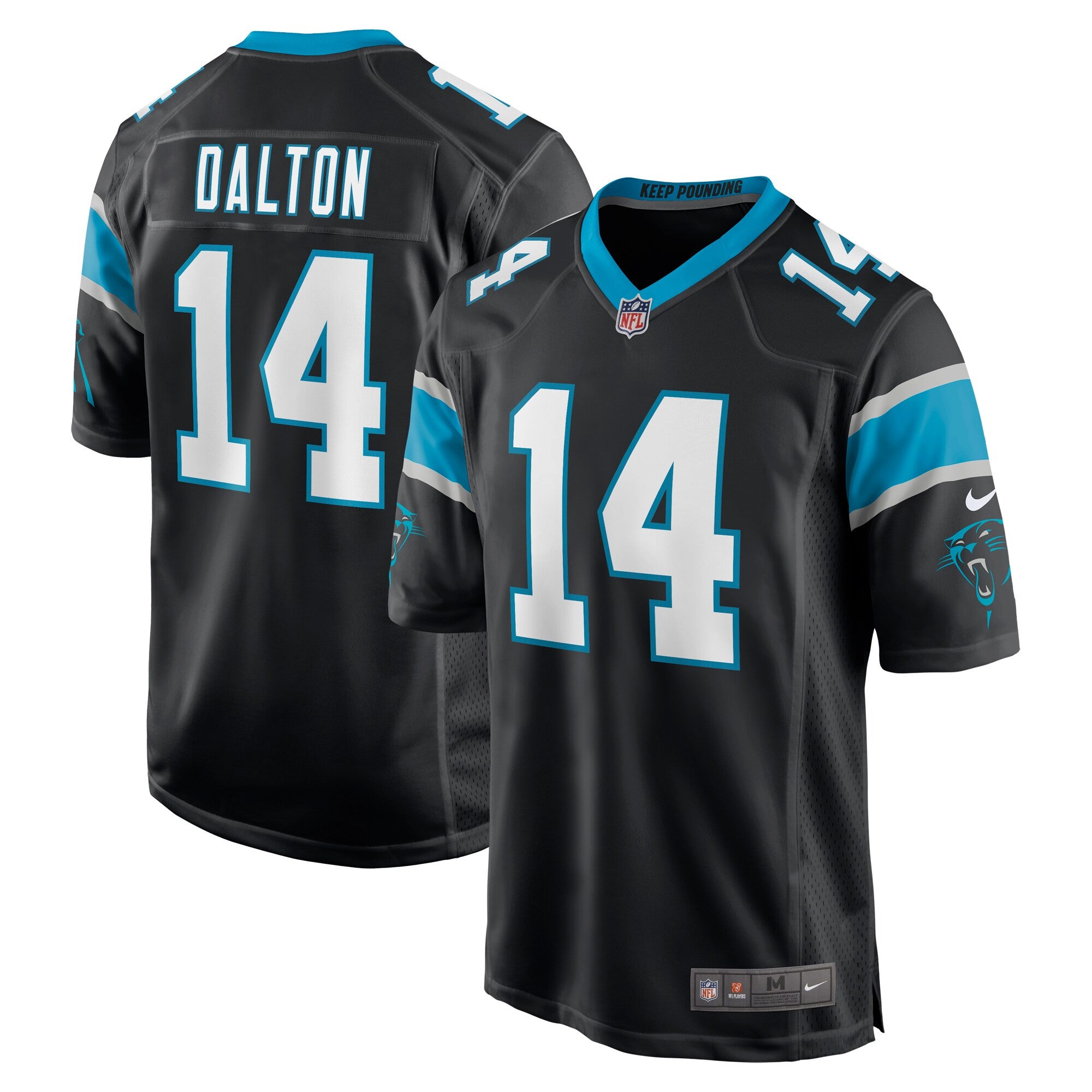 Andy Dalton Carolina Panthers black Game jersey