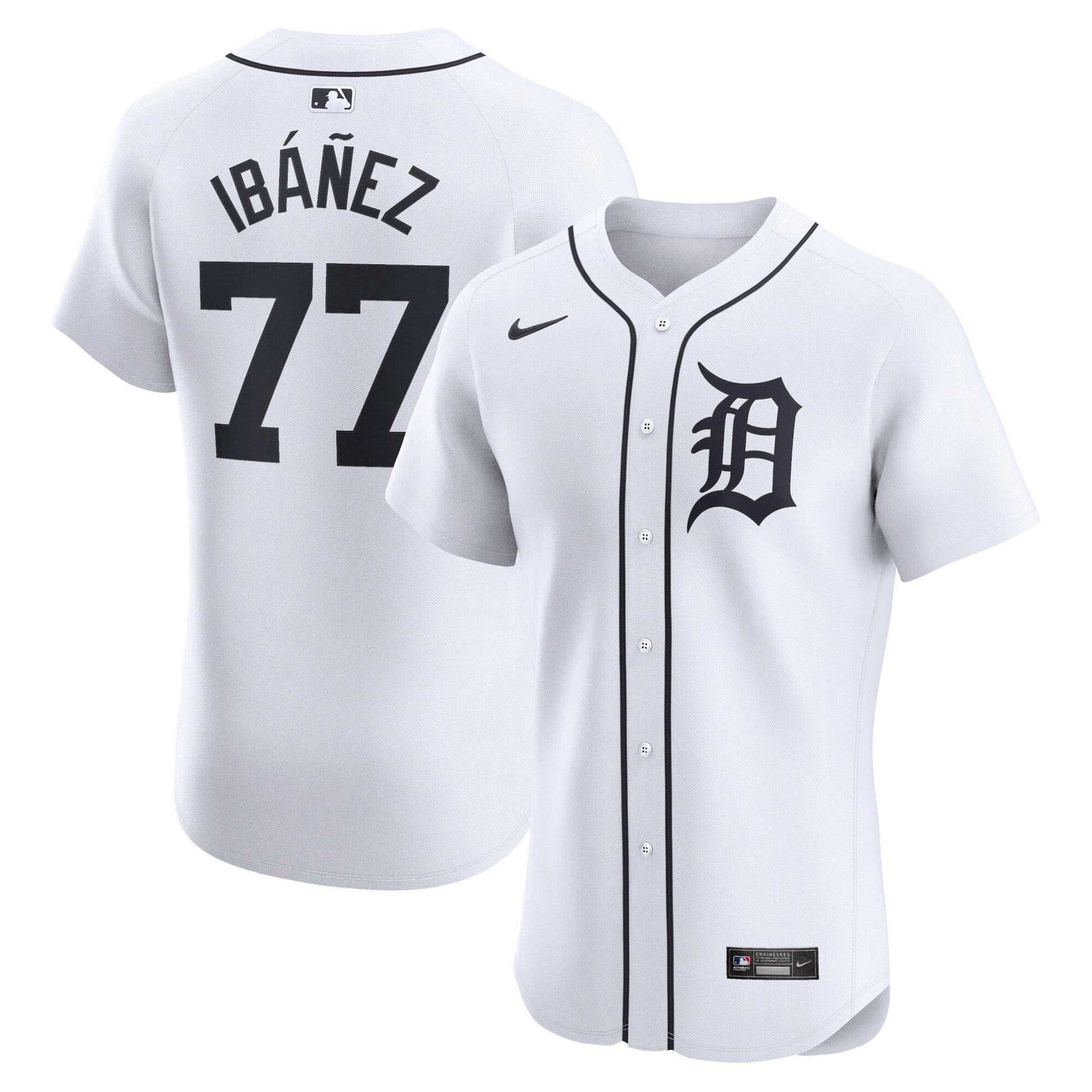 Andy Ibanez Detroit Tigers white Elite jersey
