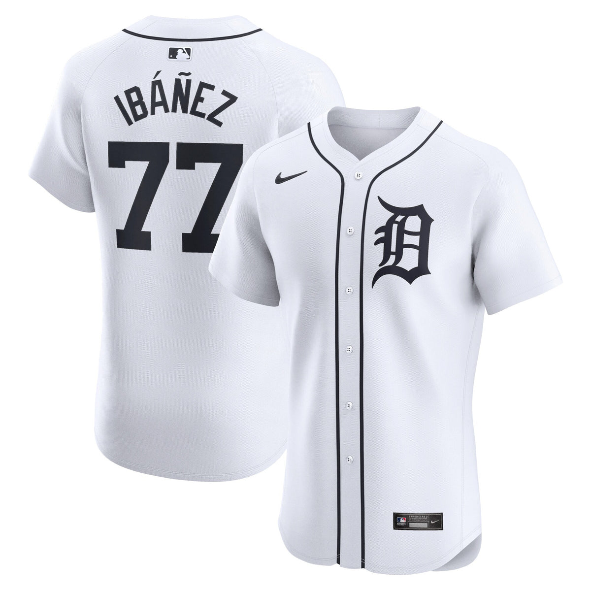 Andy Ibanez Detroit Tigers white Elite jersey